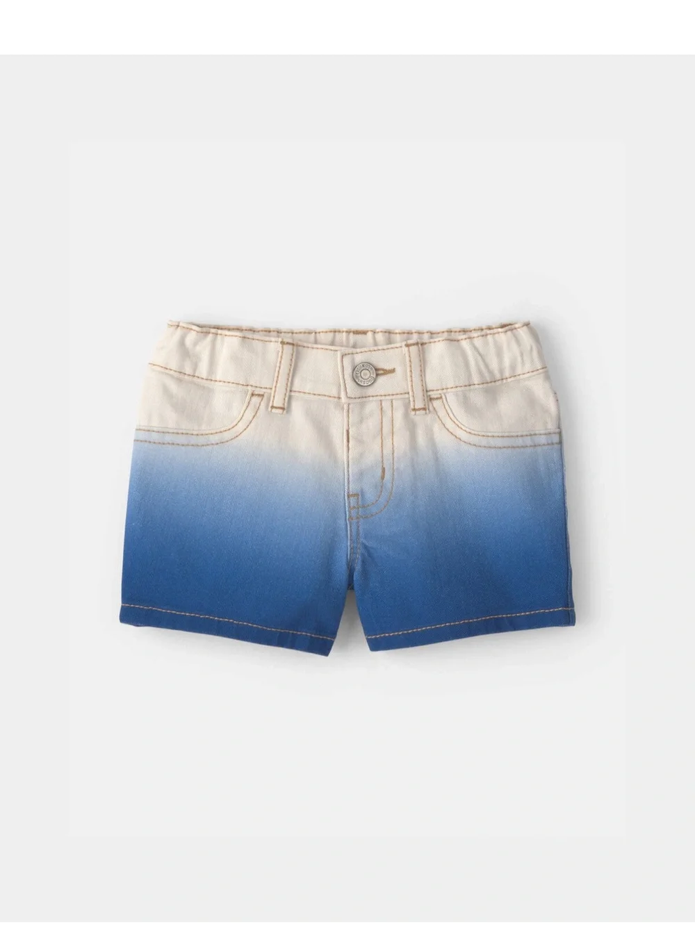 OshKosh B'gosh Baby Girl Ombre Twill Shorts - Blue/Ivory- NWT